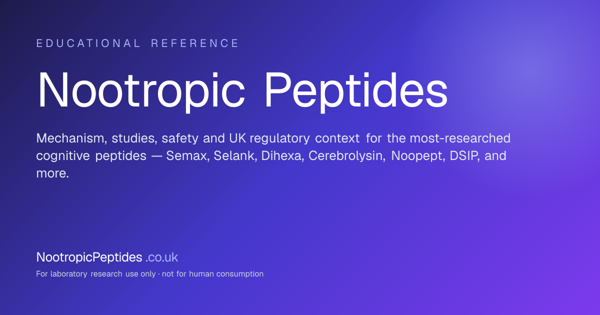 cagrilintide and semaglutide dosing chart Nootropic Peptides — Research-grade reference for cognitive peptides UK
